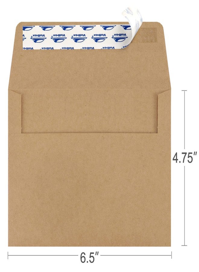 فالبوكس مجموعة فالبوكس، ١٠٠ مظروف A6، ذاتية الغلق، مقاس ٦.٥ × ٤.٧٥ بوصة، مصنوعة من ورق كرافت بني، مناسبة للبطاقات بحجم ٤×٦، والصور، والدعوات، وحفلات الزفاف، وحفلات استقبال المواليد الجدد، وأعياد الميلاد، والإعلانات، وتأكيد الحضور (A6) - Image 2