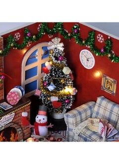 Flever Flever Dollhouse Miniature DIY House Kit Creative Room with Furniture and Glass Cover for Romantic Artwork Gift(Dreamlink of Christmas)  - Image 4