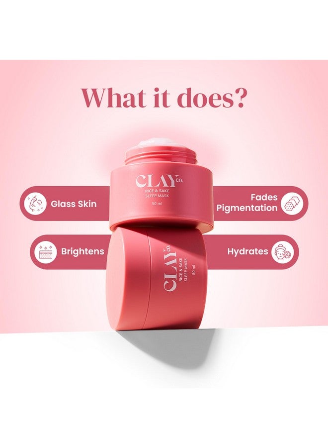 Clayco. Rice & Sake Sleep Mask 50 Ml | Face Mask For Glowing Skin | Night Cream For Glass skin | Japanese Skincare Routine | Sulphate Free & Vegan - Image 2