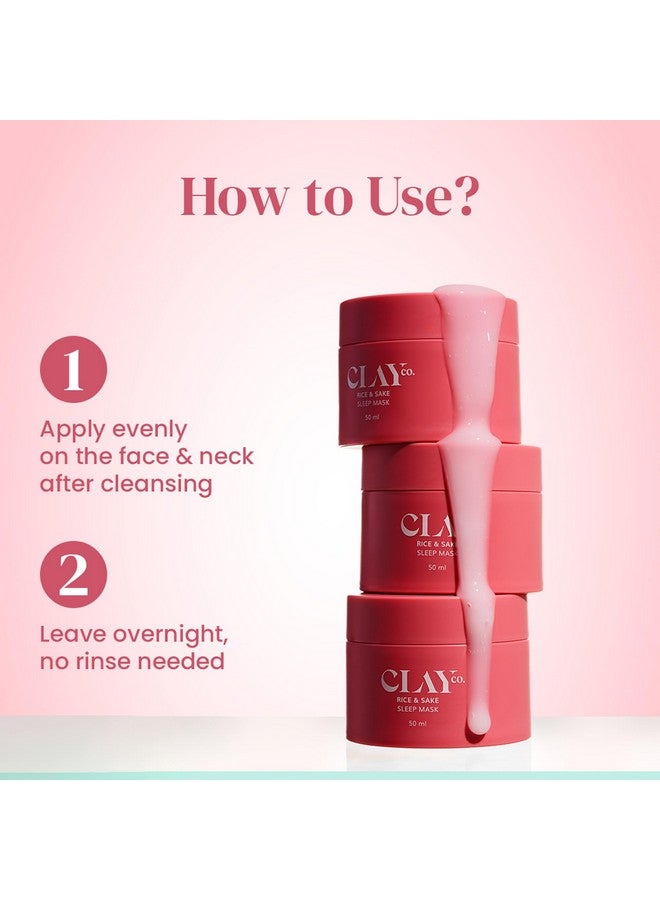 Clayco. Rice & Sake Sleep Mask 50 Ml | Face Mask For Glowing Skin | Night Cream For Glass skin | Japanese Skincare Routine | Sulphate Free & Vegan - Image 5