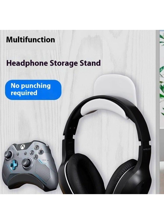 3-in-1 No-Drill Headphone Stand with Adhesive, Portable, Multi Functional Wall Mount for Headphones, Game Controllers, For Gamers, Home Organization, Office , Dorms  - Image 2