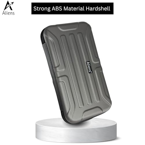 Aliens Large Travel Gadget Organiser Case Bag, Hardshell ABS Material, Shockproof, Water-Resistant Travel Storage Pouch for HDD/SSD, Gadget Organiser, Cable,Charger,Smartphone,airpods,Power Bank-Grey - Image 2