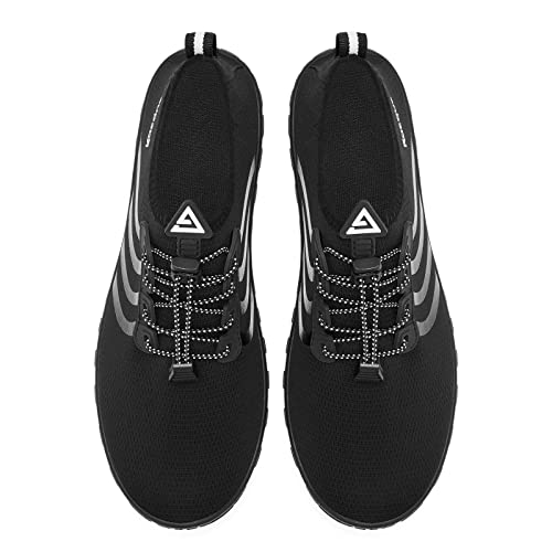 Racqua Men&Women Quick-Dry Aqua Socks for Hiking Surf Diving Sport Water Shoes Breathable Pool Beach Swim Shoes Black 8.5W/7.5M - Image 5