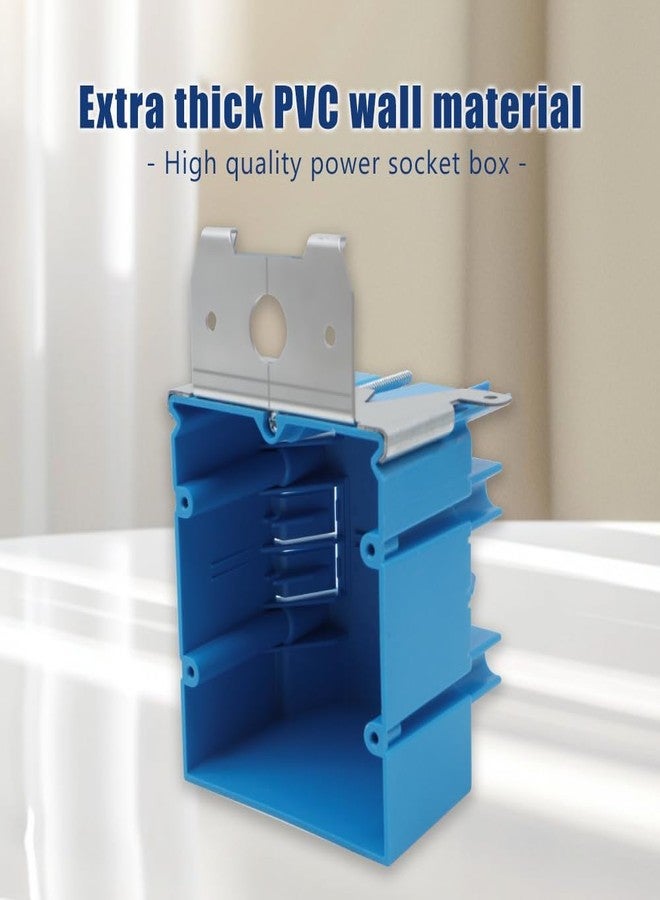 XGGYA 2 Gang Electrical Box Adjustable,Blue Electrical Boxes Plastic,34 Cubic Inch Plastic Outlet Box for Flexibly Adjusted,AWG Standard(1 Pack) - Image 2