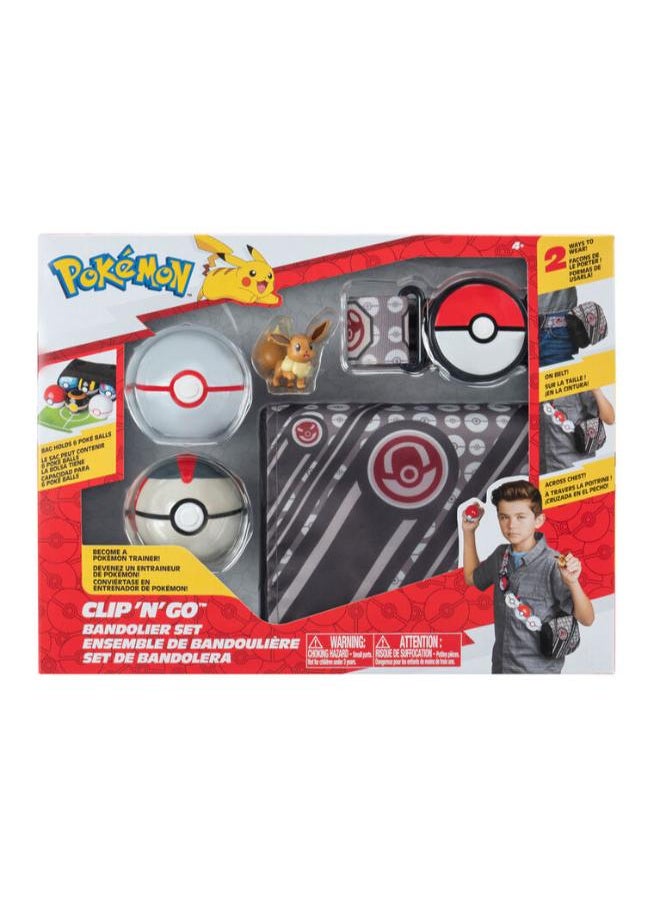 Jazwares Jazwares Pokemon Clip N Go Bandolier (Poke Ball- Luxury Ball- Eevee- Belt- Bag) 0028 - W5 
