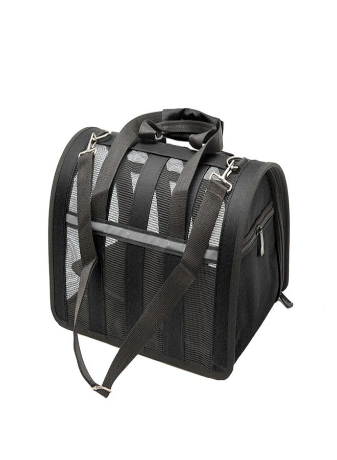 VICASKY Transparent Pet Handbag for Dogs Cats Adjustable Breathable Carrier Black Portable Tote for Outdoor Use for Travel Pet Outings - Image 1