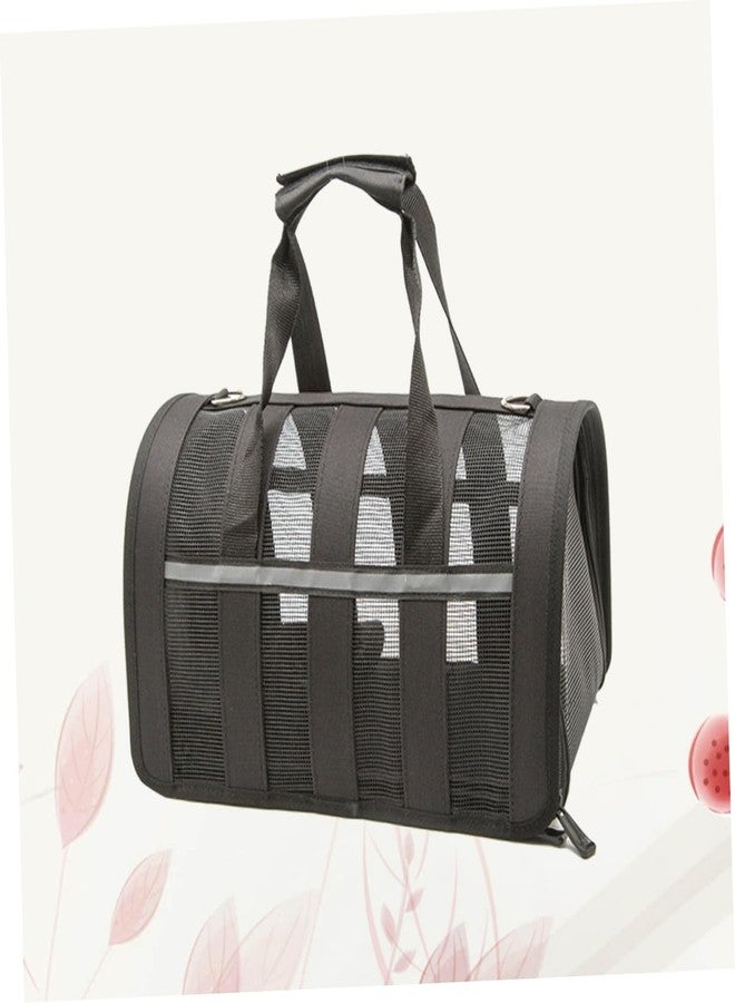 VICASKY Transparent Pet Handbag for Dogs Cats Adjustable Breathable Carrier Black Portable Tote for Outdoor Use for Travel Pet Outings - Image 3