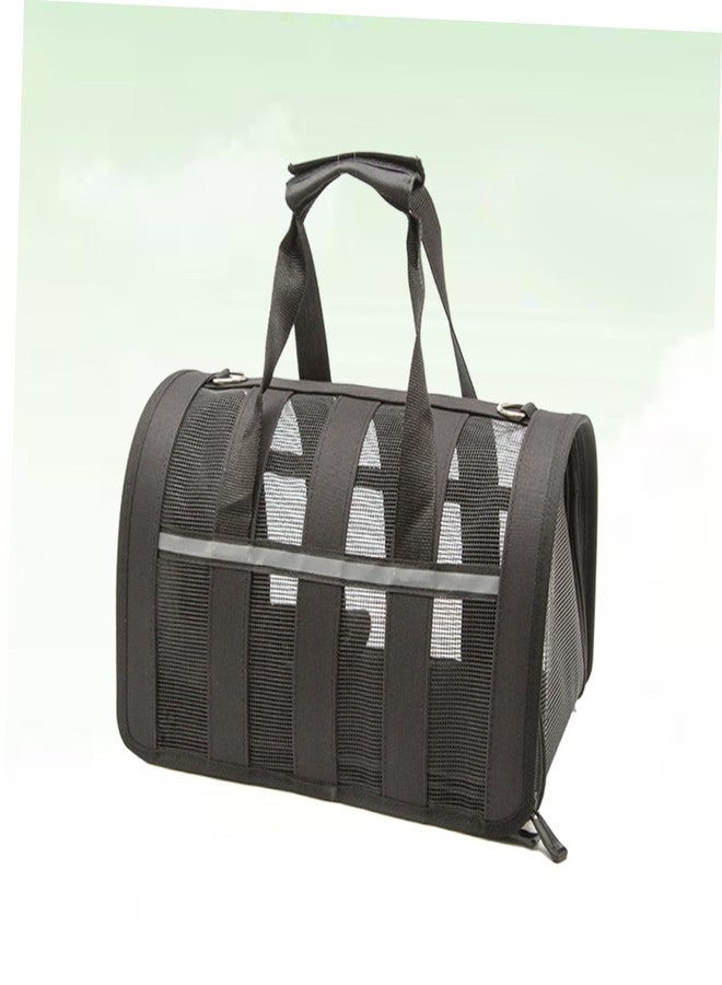 VICASKY Transparent Pet Handbag for Dogs Cats Adjustable Breathable Carrier Black Portable Tote for Outdoor Use for Travel Pet Outings - Image 2