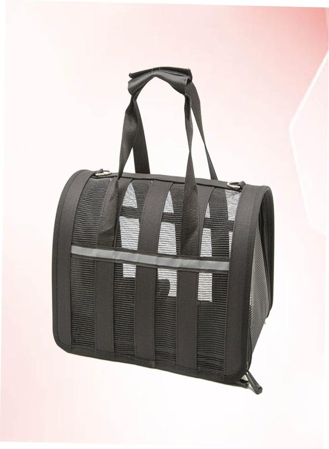 VICASKY Transparent Pet Handbag for Dogs Cats Adjustable Breathable Carrier Black Portable Tote for Outdoor Use for Travel Pet Outings - Image 5