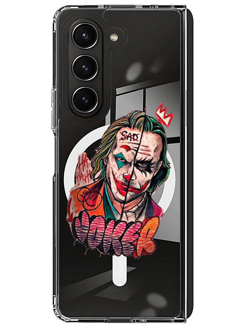 Theodor Magnetic Case for Samsung Galaxy Z Fold 5 Compatible with MagSafe Wireless Charging, Shockproof Phone Bumper Cover Joker - Image 1