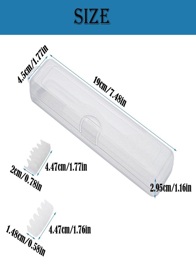 Fortunemee 4 pcs Travel Size Tongue Scraper Case Holder, Portable Clear Tongue Cleaner Container, Plastic Transparent Toothbrush Carrying Box for Tongue Scraper, Toothbrush, Small Drinking Straw - Image 3