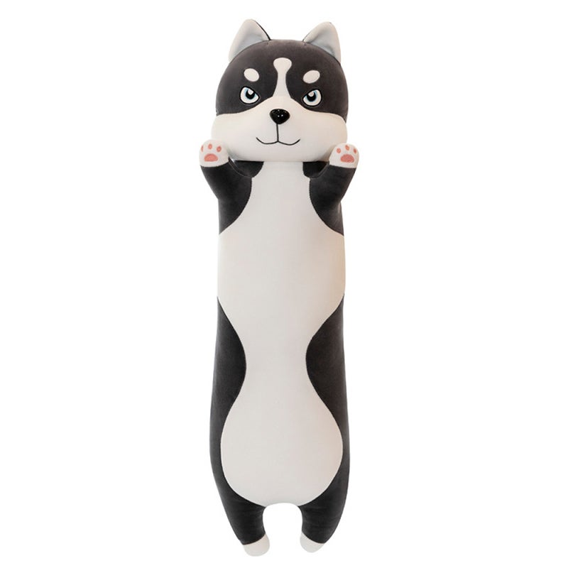 Irishom Throw Pillow Cute Cartoon Long Husky Shaped Doll Toy Plush Toy Sleeping Decorative Gift - Image 1