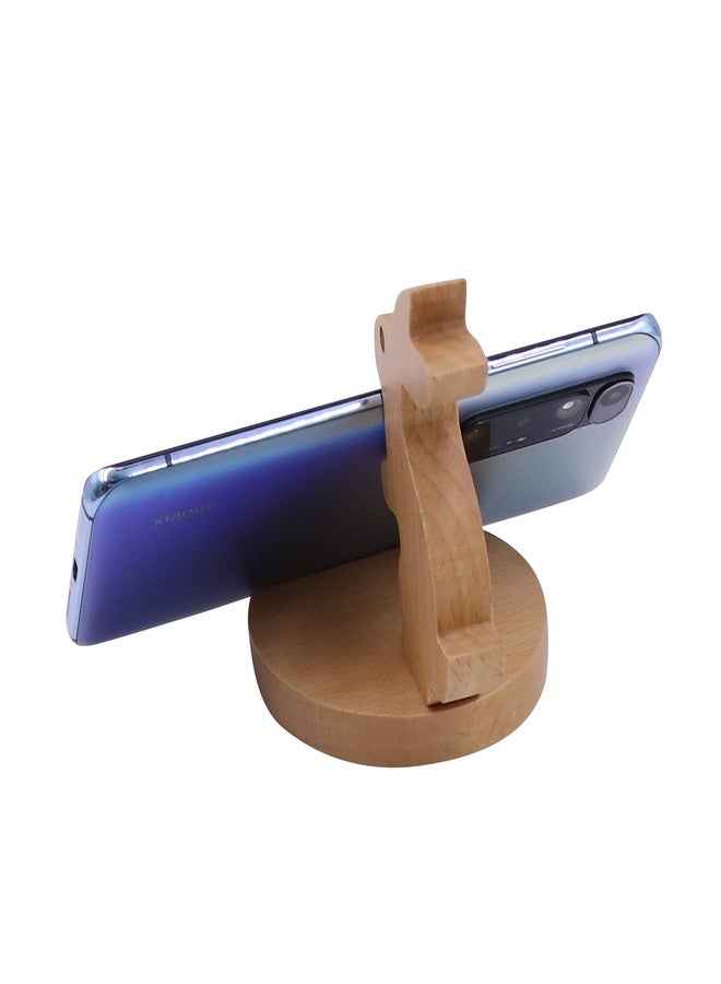 MOSSTYUS Cute Rabbit Cell Phone Stand Wooden Phone Stand Animal Universal Cell Phone Holder Desktop for All Mobile Smart Phone - Image 5
