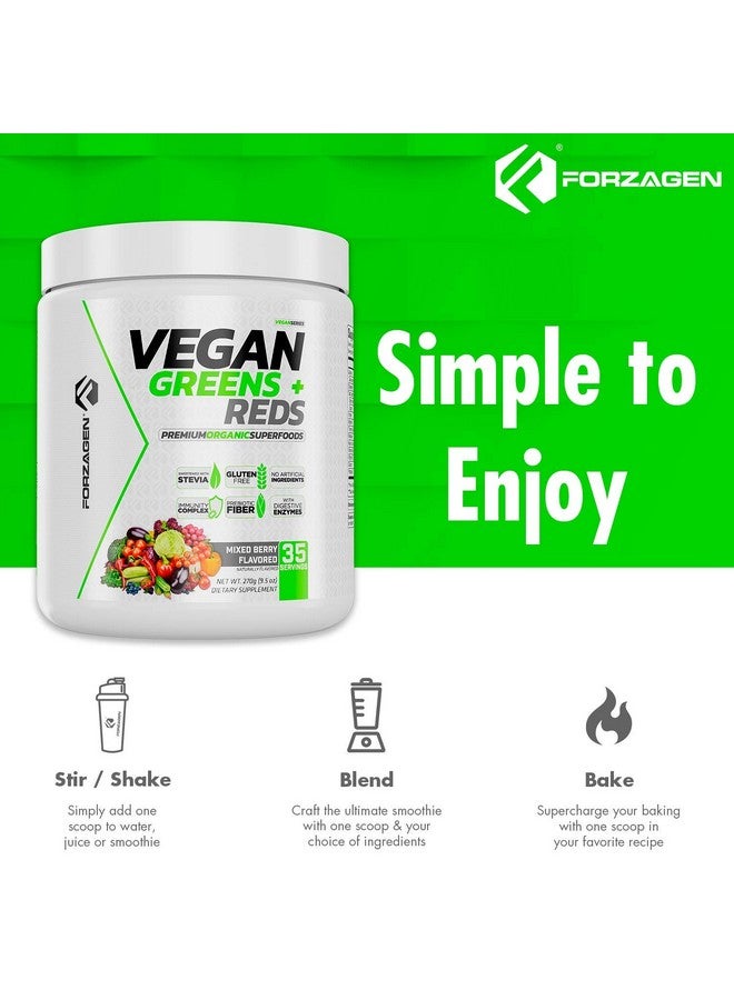 Forzagen Vegan Greens + Reds Superfood Healthy Food Amazing Grass Natural ; Premium Herbal Supplement ; 35 Servings Superfood Powder ; Organic - Image 5