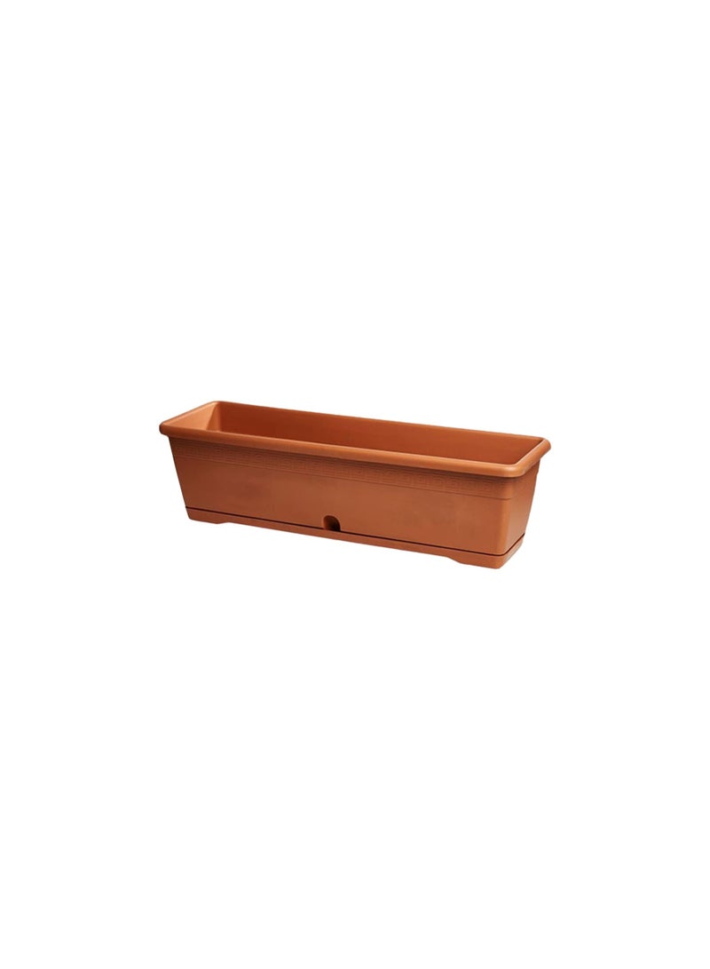 IDEL Rectangular Plastic Flower Pot with Tray – Versilia 60cm Large Planter Box for Indoor & Outdoor Use – Durable Garden Balcony Plant Pot in Multiple Colors - Made in Italy - by Idel - Image 1