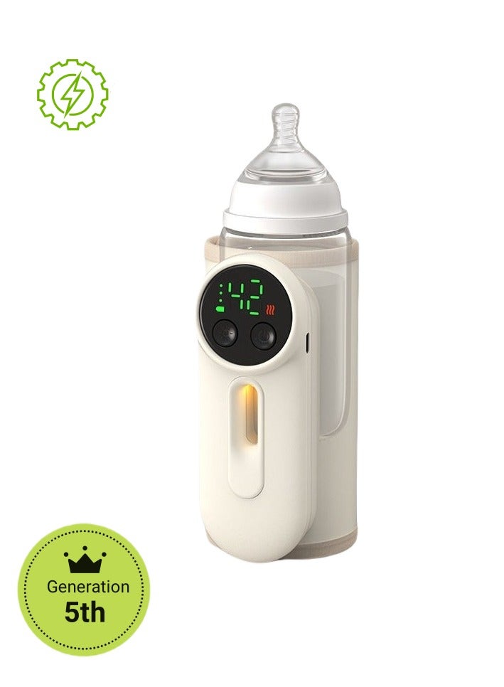 ARUWA Baby Bottle Warmer, Portable Bottle Warmer, Portable Water Warmer, Bottle Warmer On The Go, 5th Generation Portable Bottle Warmer for Travel Wireless Portable Baby Milk Warmer (1 pcs) - Image 1