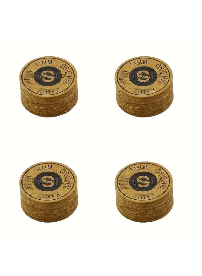 8 Layer Pigskin Billiard Cue Tips Set 14mm Universal Model for Snooker Pool Accessories - Image 2