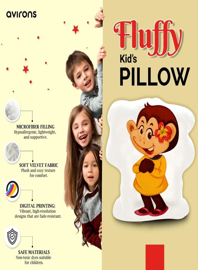 Avirons Fun Monkey Pillow for Kids - Soft, Snuggly, and Playful Plush Cushion Ideal for Naptime, Playtime, or Relaxing, Adding Jungle-Themed Comfort and Joy to Their Room - Image 5