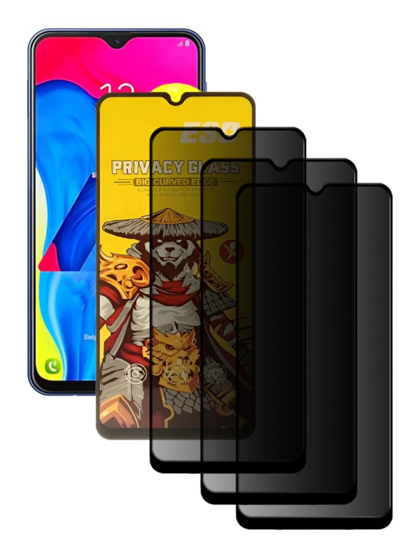 ESD 3 Pieces Tempered Dustproof Privacy Glass Screen Protector Compatible For Samsung Galaxy M10 - Image 1