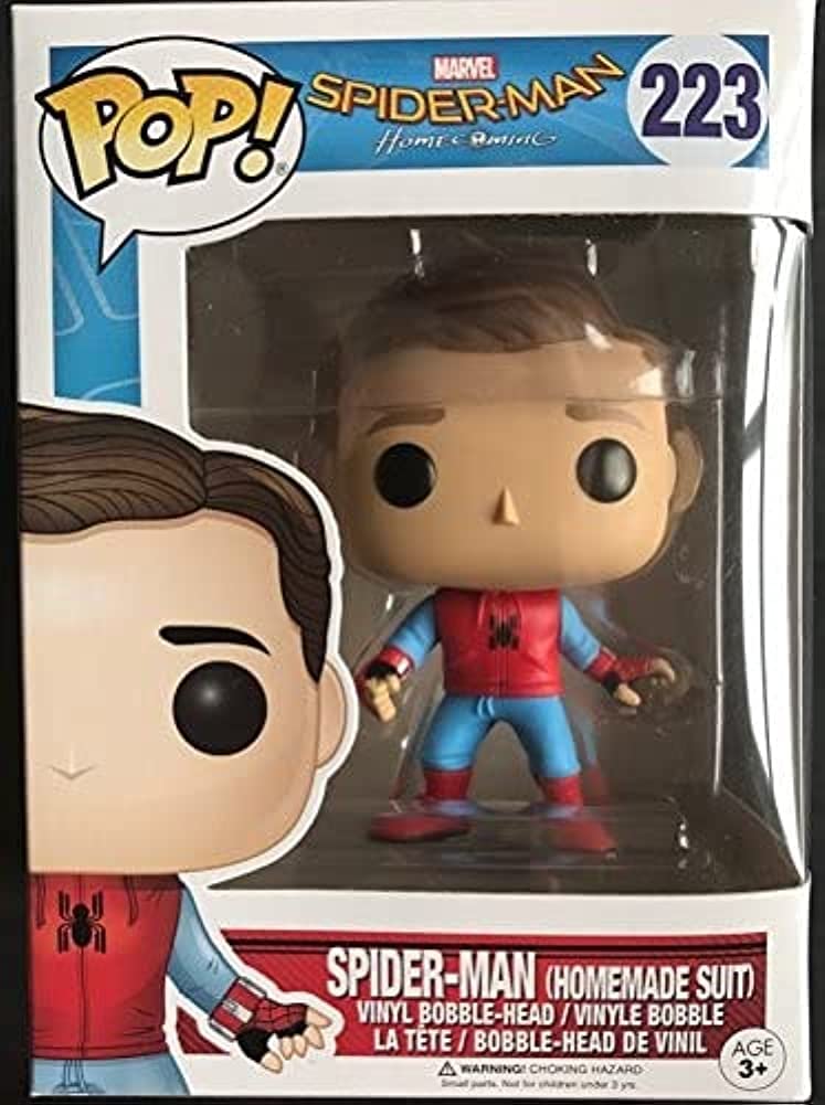 Funko POP Spider-Man Homecoming Walmart Exclusive Spider-Man Homemade Suit Unmasked #223 - Image 1