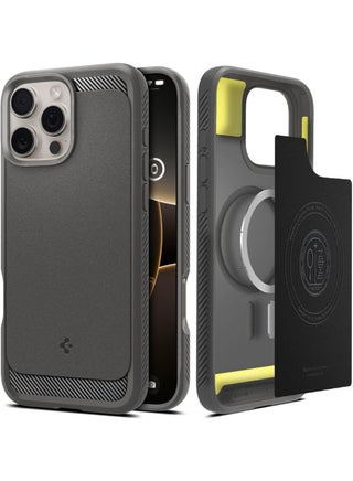 Rugged Armor MagFit iPhone 16 Pro MAX Case Cover with MagSafe and Carbon Fiber Textures (2024) - Gray - pzsku/Z3115DC62284B1F6F94A6Z/45/1746211474/69c8f4c2-a855-46ee-a973-f74b09a4d4b7