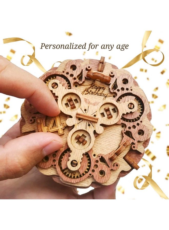 iDventure Birthday Cake Gift 3D Puzzle Box Tricky Gift Packaging For Birthday Adults And Teens Puzzle Box For Money Gifts Vouchers And Much More. (10.5 Cm Diameter X 6.5 Cm Height) Brainteaser - Image 4