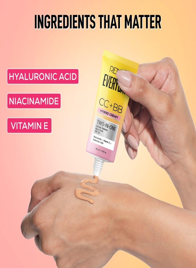 RENEE Everyday CC + BB Hybrid Cream With SPF 20 - Honey Drop | Corrects Redness, Blurs Pores, Refines Skin Tone, Hydrates Skin | With Niacinamide | Lightweight, Buildable Coverage | 20 g - Image 3