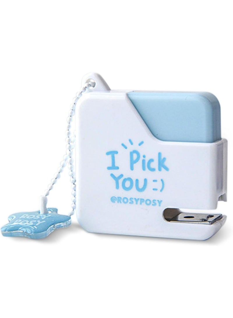 MAOGEDA SWIUKPHE Super Mini Stapler with Staples - Adorable Cube Shaped Desk Staplers, Perfect for Office, School, Girls, Teachers, Students, Gift (Blue) - Image 1