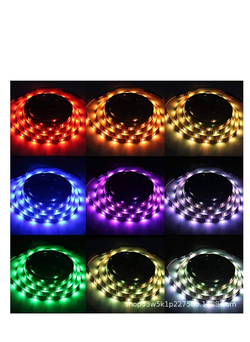 Generic - 5V RGB LED Strip Lights with 24-Key Remote and Battery Box - 5m Waterproof TV Backlight and Atmosphere Lighting - Image 1