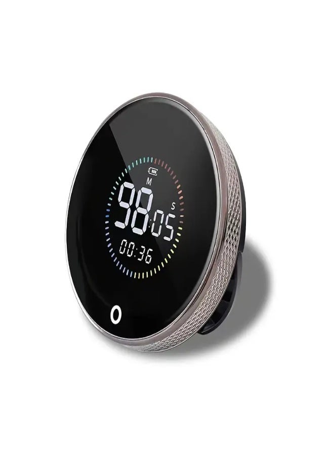 ارواق مؤقت رقمي LED مع إمكانية تعديل مستوى الصوت - تصميم مغناطيسي أو حامل أو معلق، مع خاصية العد التنازلي والتنبيه، وبطارية ليثيوم قابلة لإعادة الشحن، مثالي للمطبخ والطهي والاستحمام والتعلم. مؤقت تنازلي | مؤقت مطبخ عصري | مؤقت بلاستيكي متين - Image 3