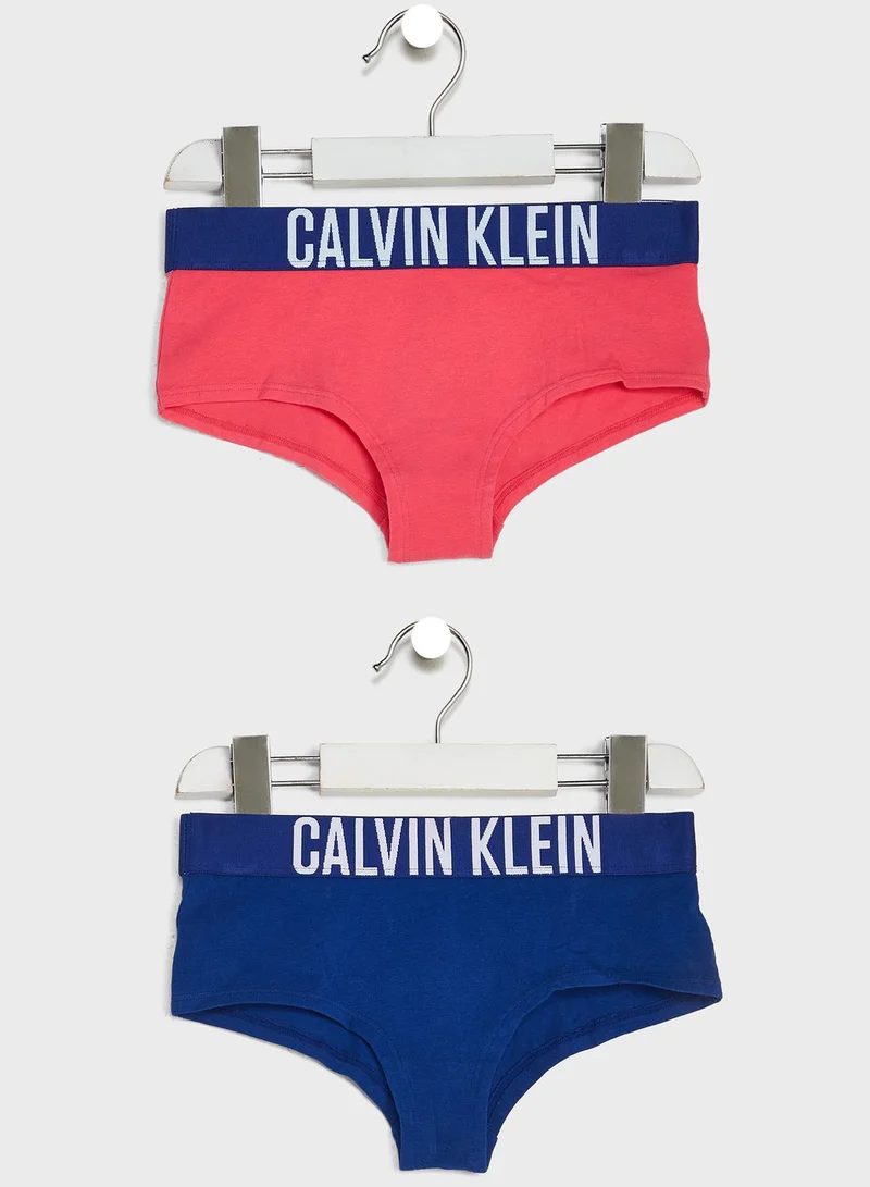 Calvin Klein Jeans 2 Pack Youth Logo Band Swim Bikini Bottoms