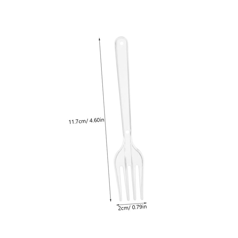 100 Pack Sturdy Plastic Forks for Parties Catering Events and Everyday Use - Image 3