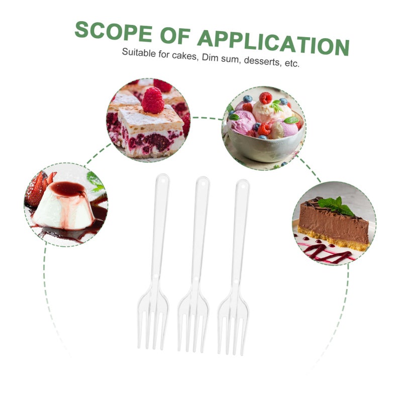 100 Pack Sturdy Plastic Forks for Parties Catering Events and Everyday Use - Image 5