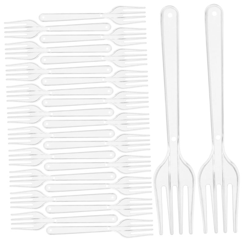 100 Pack Sturdy Plastic Forks for Parties Catering Events and Everyday Use - Image 2