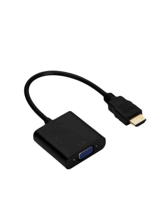 HDMI To VGA Cable Adapter Black - Image 1