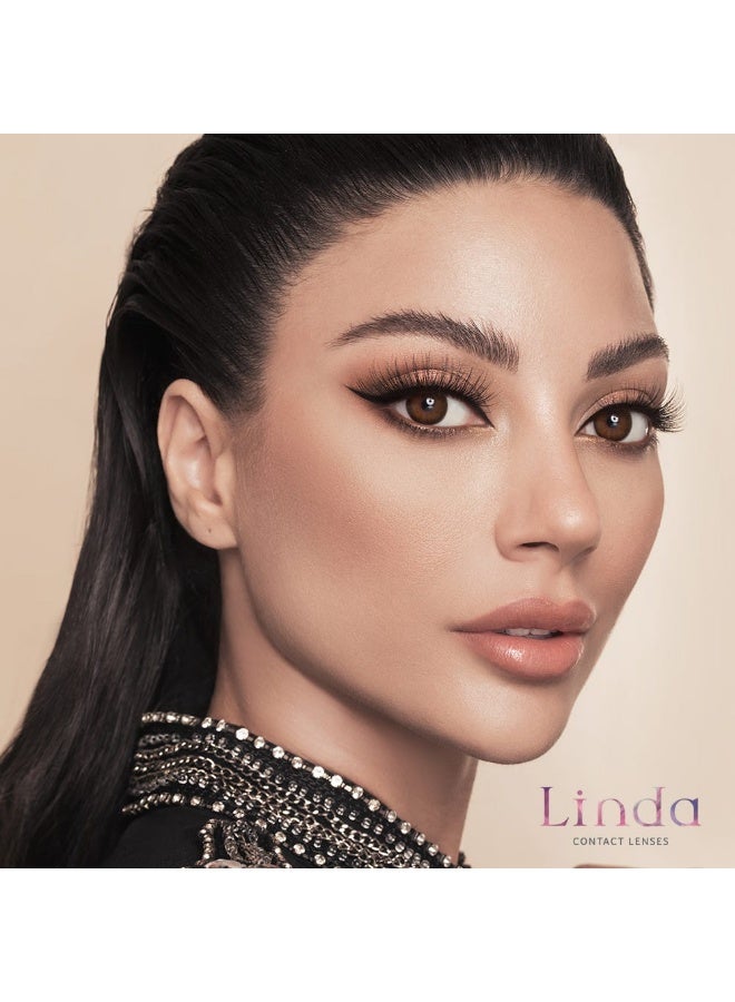Linda Lenses Linda Monthly Contact Lenses Tan - Image 2