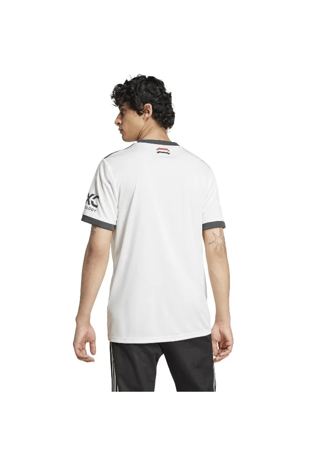 adidas تيشيرت مانشستر يونايتد 3 رجالي أبيض مقاس XS