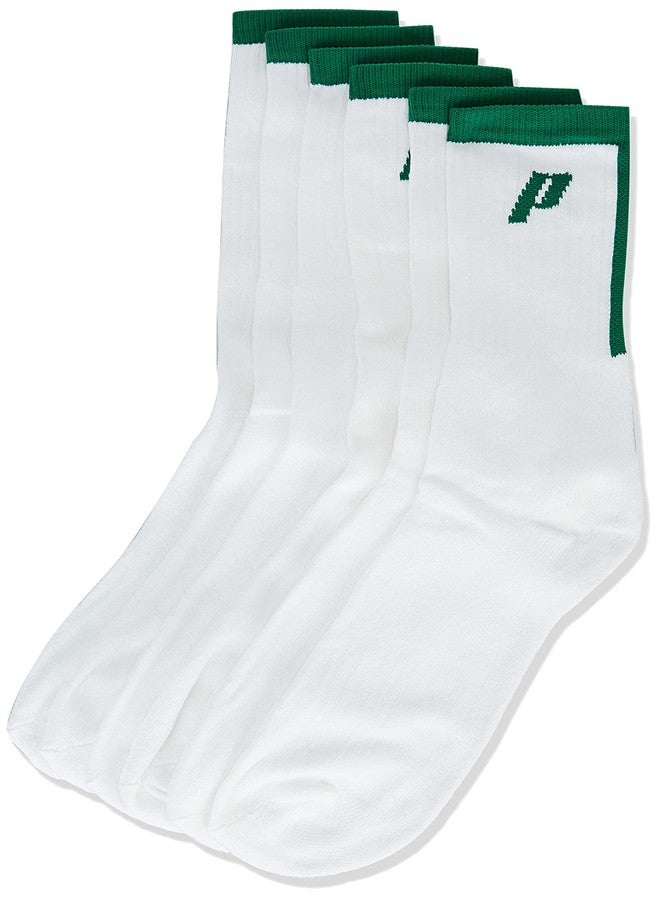 برنس مضرب تنس برينس تور 23 مع 12 كرة تنس برتقالية من المرحلة 2، وجوارب برينس بيضاء، وسوار معصم أبيض/أخضر. - Image 5