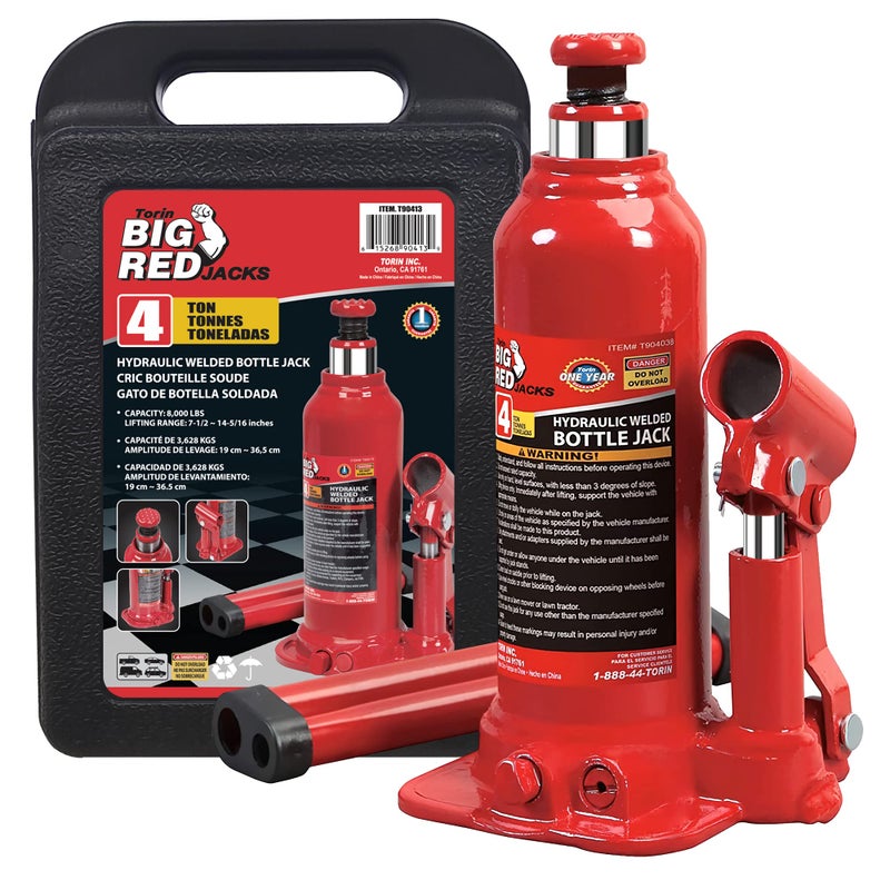 BIG RED جاك هيدروليكي تورين T90413 بيغ ريد مع حقيبة حمل، سعة 4 طن (8,000 رطل) - Image 5