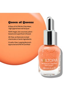Nailtopia Biosourced Chip Free Nail Lacquer All Natural Strengthening Biotin And Superfoodinfused Polish Chip Resistant Formula Quickdry Long Lasting Wear Queen Of Queens 0.41 Oz  - Image 2