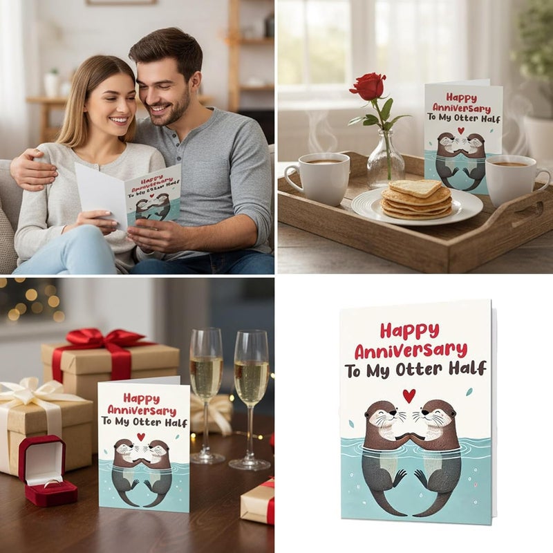 Happy Anniversary Card with Genuine Message for Couple Husband or Wife Wonderful Gift to Celebrate Love Tender Anniversary Card - Image 2