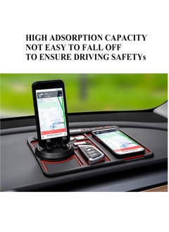 Generic Non-Slip Phone Pad for 4-in-1 Car - Universal Car Phone Holder Mount, 360 Degrees Rotating Phone Mount for Car Dashboard with Number Plate Sticker, Cell Phone Holder Car  - Image 4
