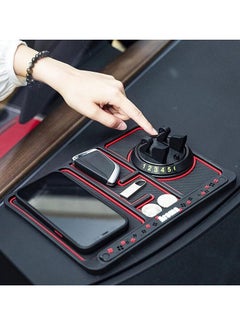 Generic Non-Slip Phone Pad for 4-in-1 Car - Universal Car Phone Holder Mount, 360 Degrees Rotating Phone Mount for Car Dashboard with Number Plate Sticker, Cell Phone Holder Car  - Image 5