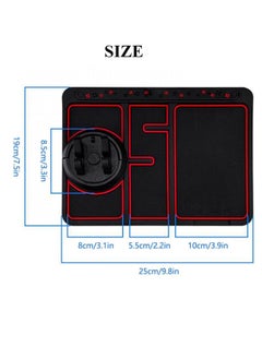 Generic Non-Slip Phone Pad for 4-in-1 Car - Universal Car Phone Holder Mount, 360 Degrees Rotating Phone Mount for Car Dashboard with Number Plate Sticker, Cell Phone Holder Car  - Image 3