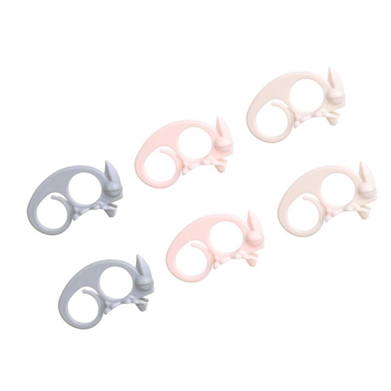 6Pcs Multi Functional Citrus Peeler Set Portable Fruit Cutter Tools Pink Gray Beige - Image 2