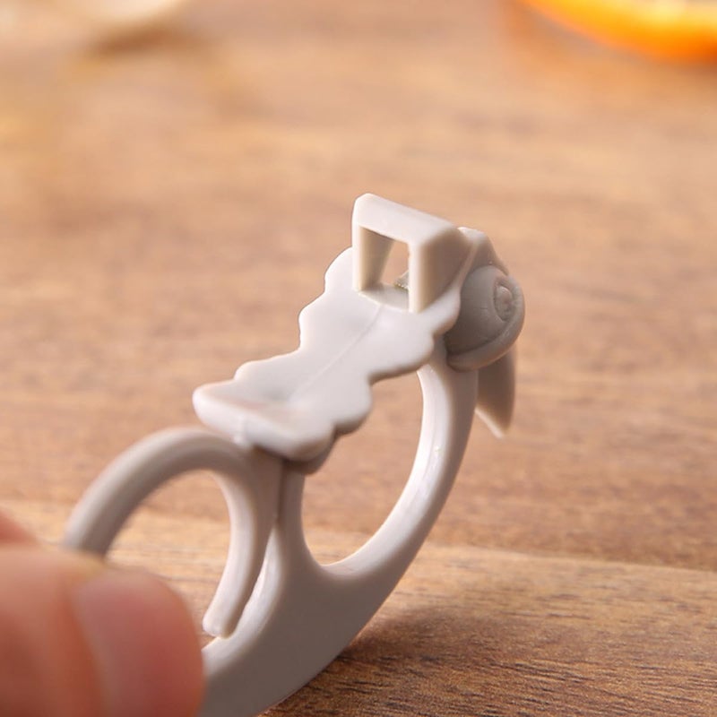 6Pcs Multi Functional Citrus Peeler Set Portable Fruit Cutter Tools Pink Gray Beige - Image 5