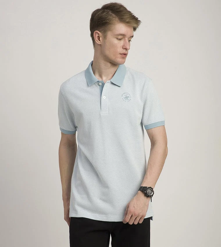 Patterned Short Sleeves Polo T-Shirt