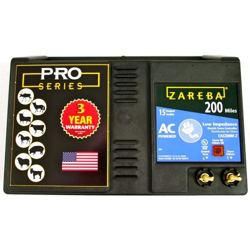 Zareba 200-Mile AC-Powered Low Impedance Electric Fence Charger - EAC200M-Z - Contain Cattle, Horses, Pigs, Sheep - Keep Out Predators - Image 1