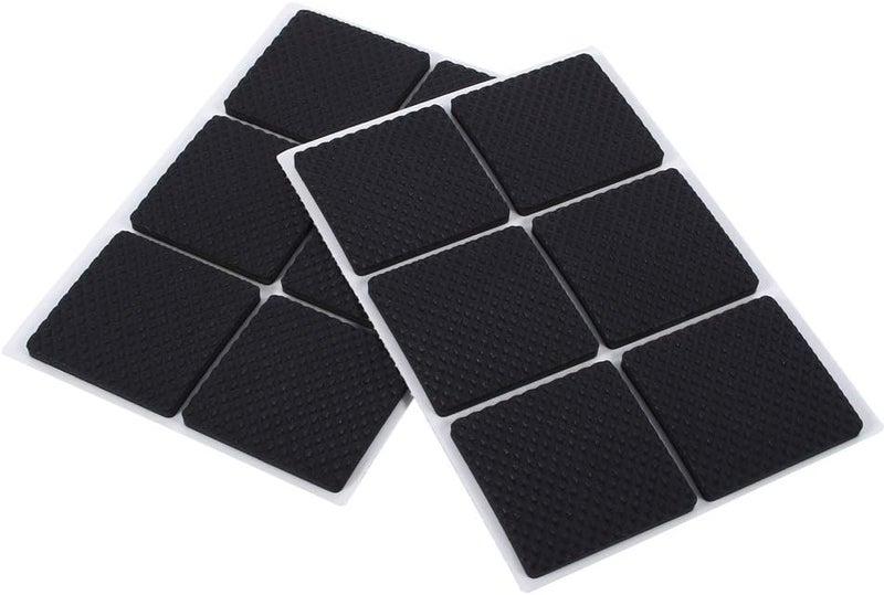 woobles Rubber Feet Pads,  Protector Rubber Pad, 12pcs Black Non-Slip Self Adhesive Floor Protectors Furniture Sofa Table Chair Rubber Feet Pads for Protecting Wooden Floor, Desk Surface and Wall etc- - Image 1
