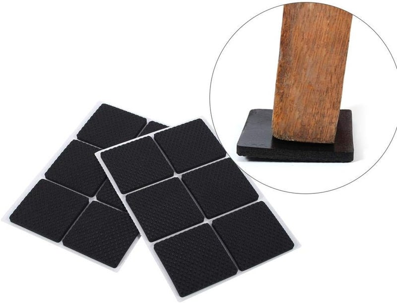 woobles Rubber Feet Pads,  Protector Rubber Pad, 12pcs Black Non-Slip Self Adhesive Floor Protectors Furniture Sofa Table Chair Rubber Feet Pads for Protecting Wooden Floor, Desk Surface and Wall etc- - Image 5